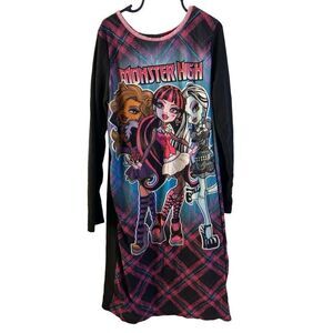 Monster High fleece pajamas gown girls 10/12 vintage‎